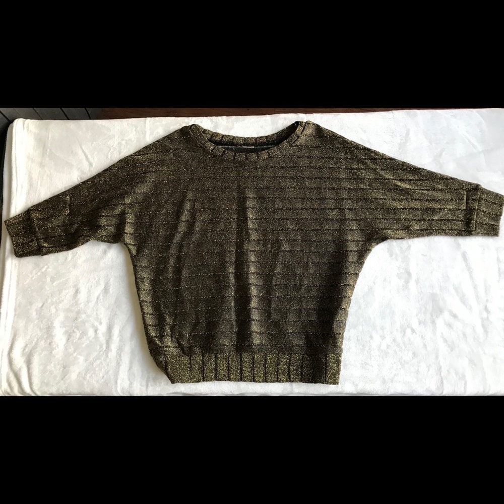 Shimmery gold metallic vintage top